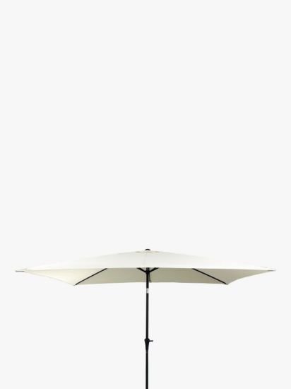 Aluminium Wind-Up Parasol, 3 x 2m, Oyster