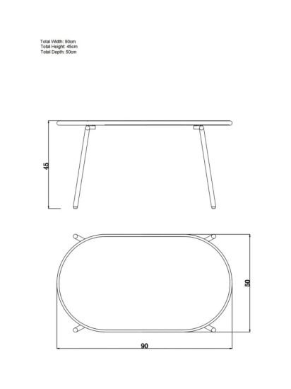 Oval Metal Garden Coffee Table, 90cm, green