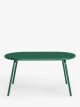 Oval Metal Garden Coffee Table, 90cm, green