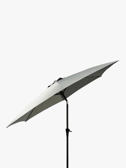 Aluminium Wind-Up Parasol, 2.7m, Grey