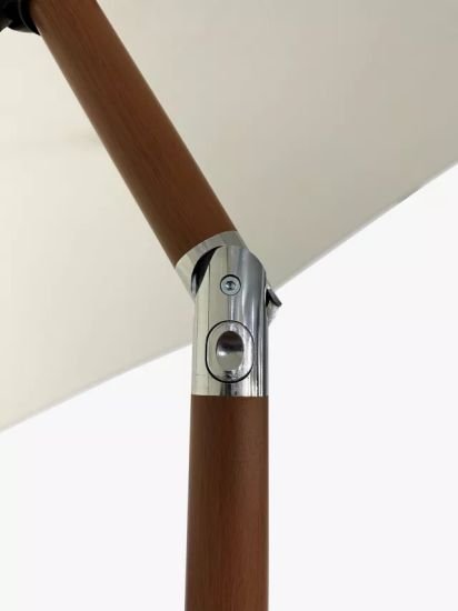 Wood-Effect Wind-Up Parasol, 2.7m