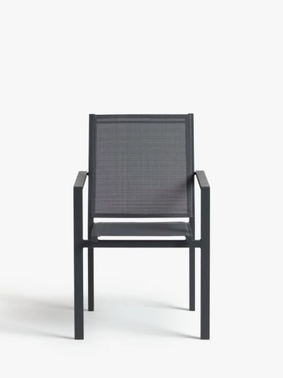 Garden dining chairs, set of 2, grey